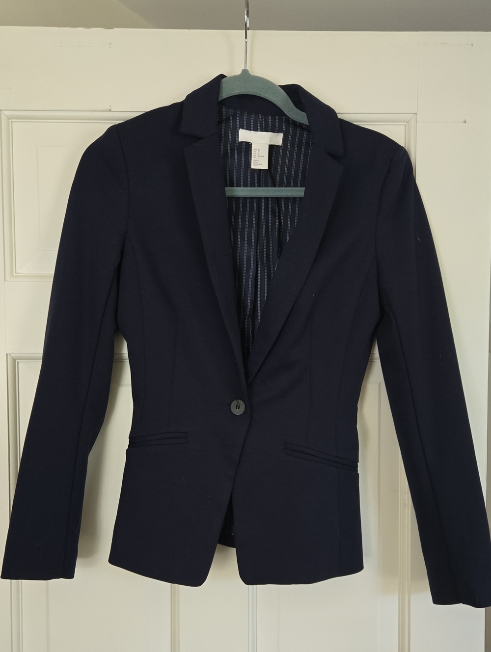 Women’s Navy Single-Button Blazer